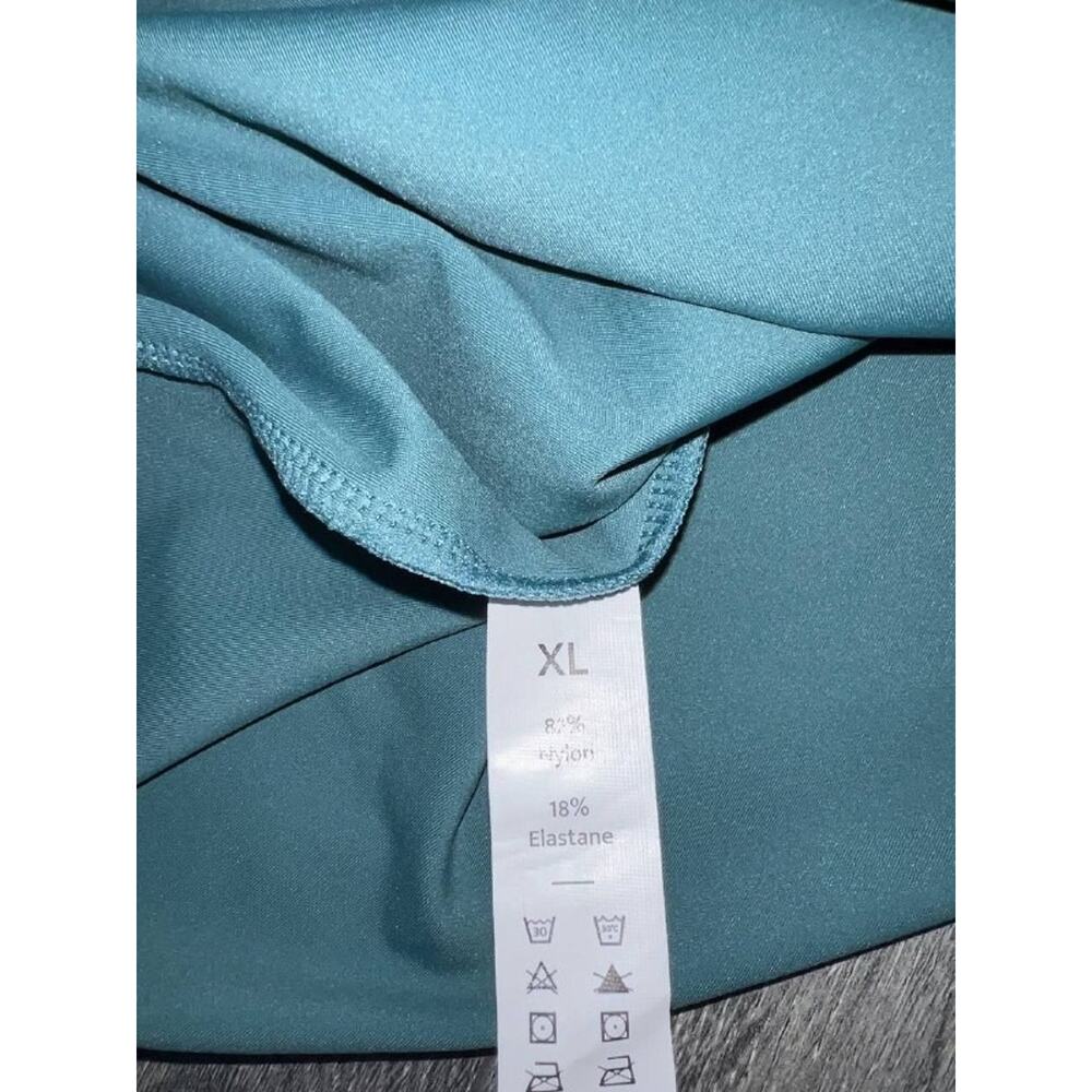 Halara racer back split asymmetrical hem split dress blue spruce XL A006120 - Picture 8 of 10